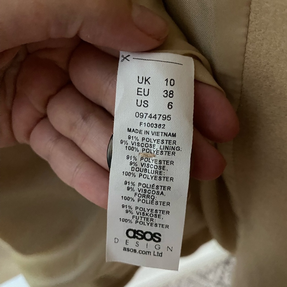 ASOS Camel Coat - Picture 3 of 3